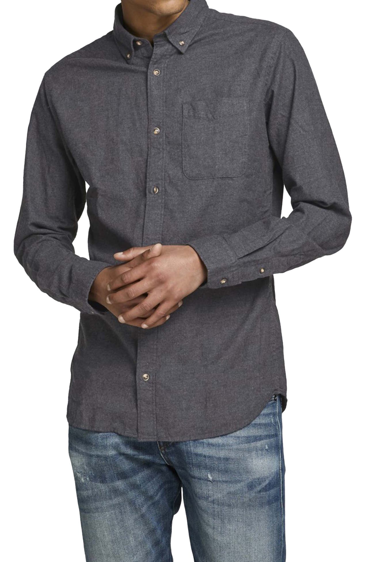 JACK & JONES Classic Melange Slim Fit Shirt Nordstrom Rack