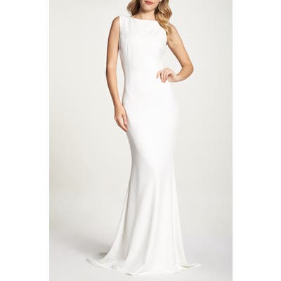 Noel And Jean By Katie May Theo Low Back Crepe Mermaid Gown, Size - (Nordstrom Exclusive)