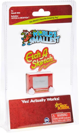 World's Smallest Etch A Sketch: A working mini model of the classic drawing  toy.