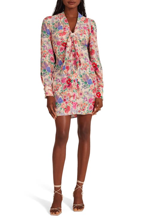 The Barely Holding It Together Floral Long Sleeve Minidress