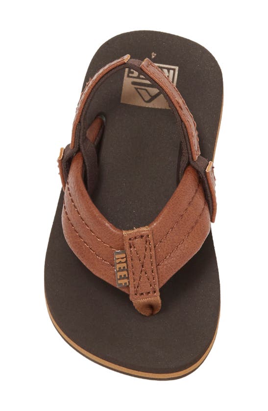 Shop Reef Kids' Little Ahi Flip Flop In Brown