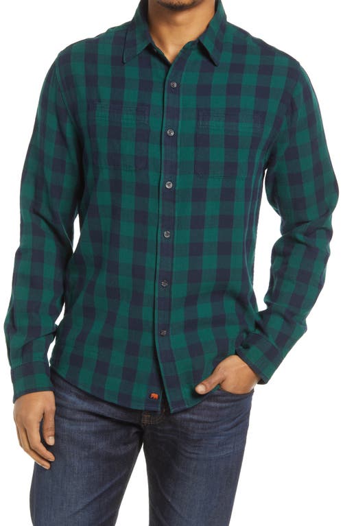 Jackson Plaid Cotton Button-Up Shirt in Green Check