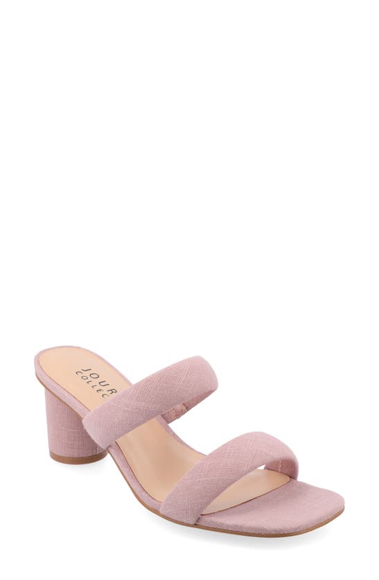 Shop Journee Collection Aniko Double Strap Sandal In Blush