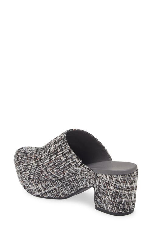 Chocolat Blu Gertie Platform Clog In White/black Tweed