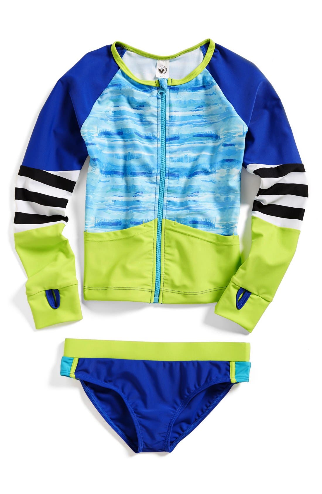 Limeapple 'Hawaii' TwoPiece Rashguard Swimsuit (Big Girls) Only) Nordstrom