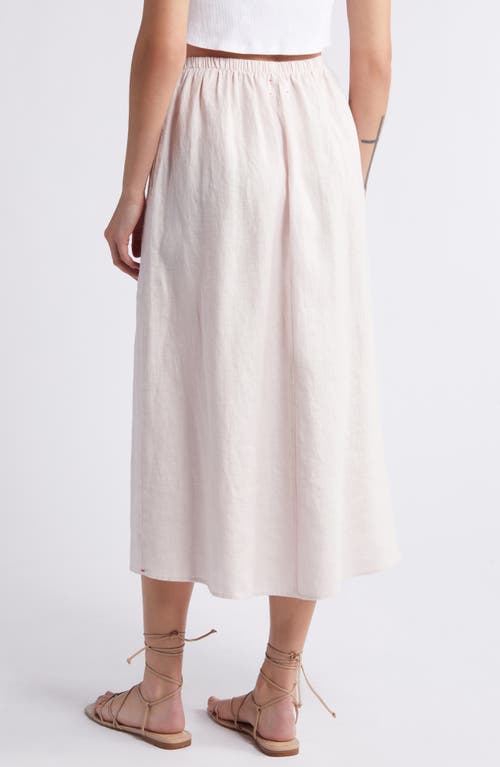 Shop Xirena Xírena Loretta Linen Midi Skirt In Day Lily