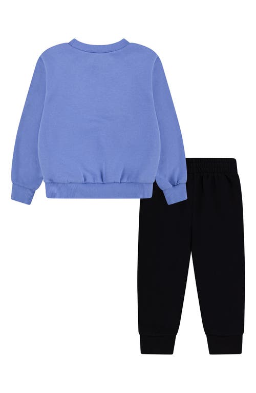 Nike Sportswear Powder Play Little Kids' Lightweight Fleece 2-piece Crew Set In Black