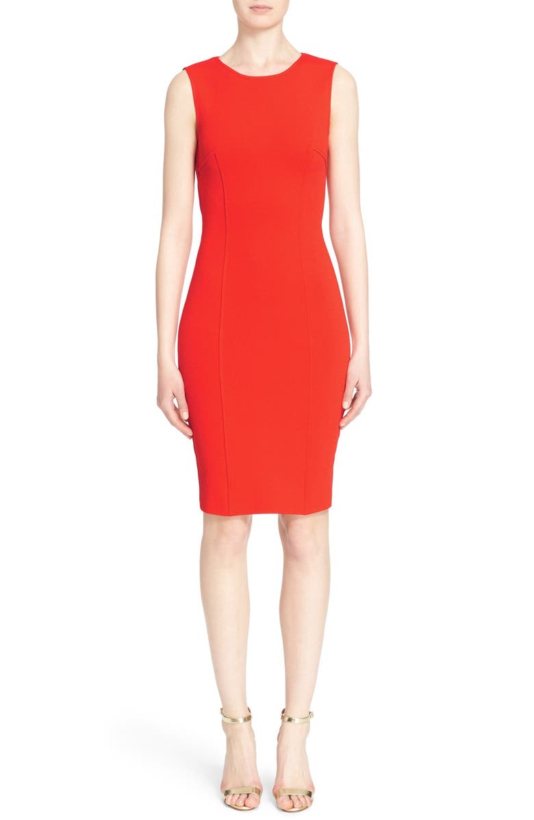 St. John Collection Luxe Sculpture Knit & Classic Cady Dress | Nordstrom