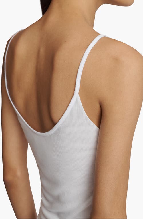 Shop Khaite Selee Scoop Neck Rib Camisole In White