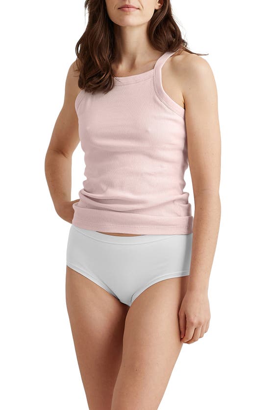 Papinelle Milla Rib Shelf Bra Racerback Tank In Pink