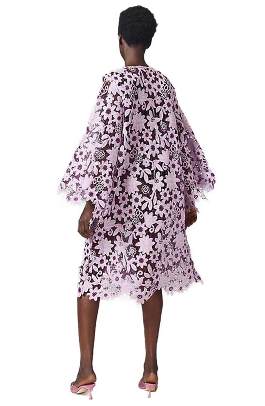 Saachi Floral Lace Tunic In Lavender