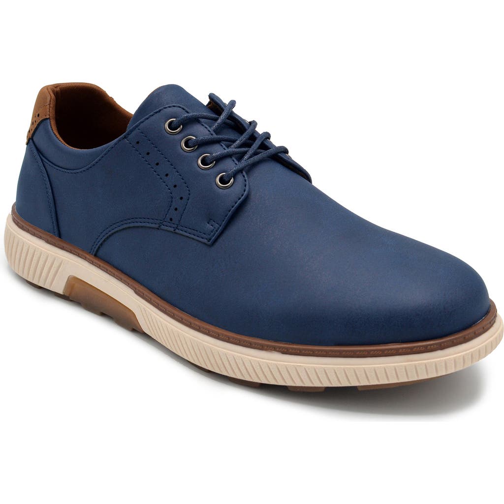 Aston Marc Anson Mens Lace-up Faux Leather Casual And Fashion Sneakers In Navy
