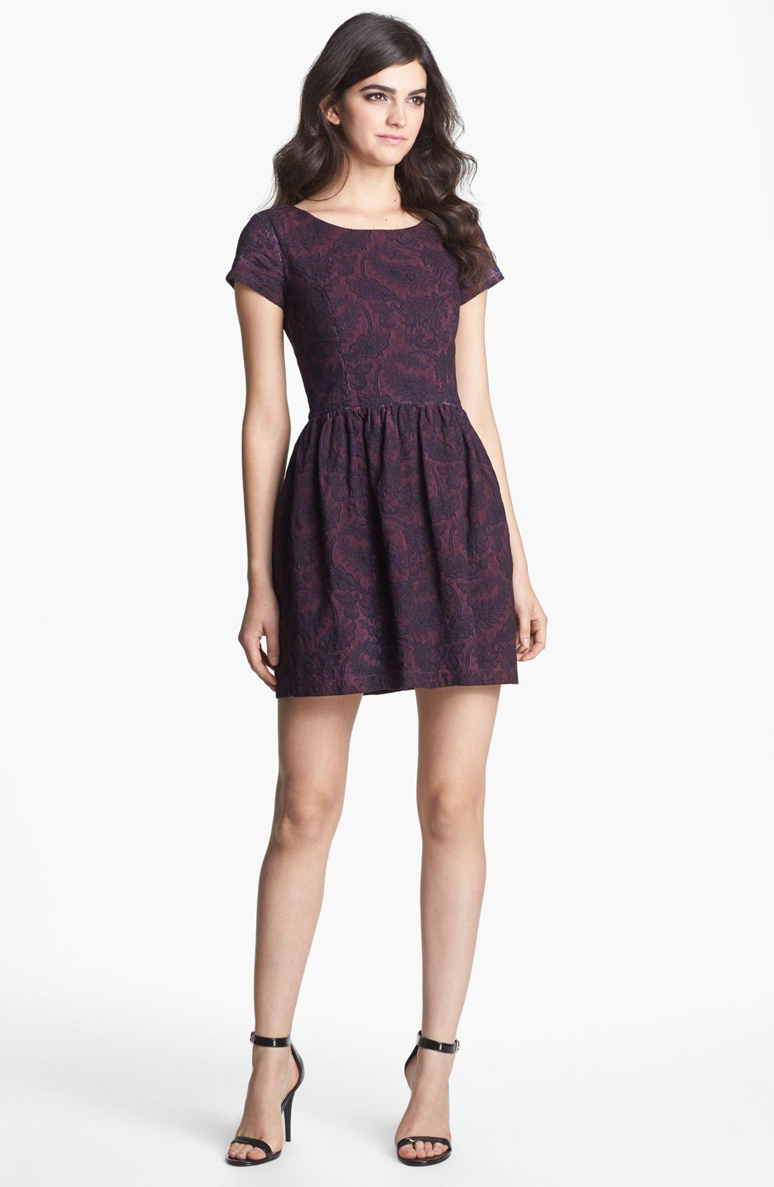 Black Swan 'Fiya' Brocade Fit & Flare Dress Nordstrom