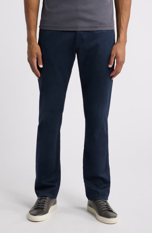 Shop Johnston & Murphy Straight Leg Stretch Pima Cotton Pants In Navy