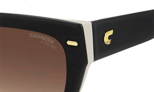 Carrera Eyewear 55mm Gradient Cat Eye Sunglasses In Black White/brown Gradient