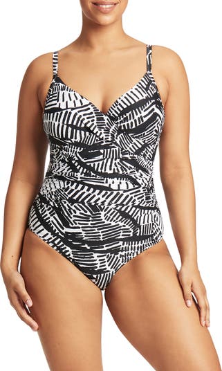 Sea Level Twist Front DD E Cup Underwire One Piece Swimsuit