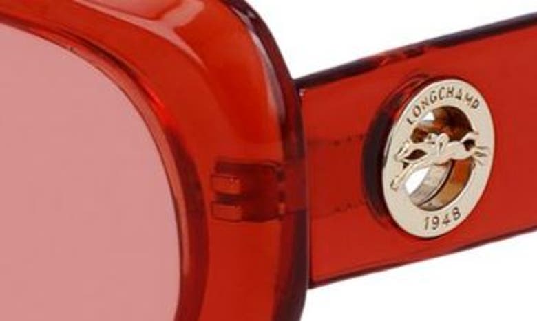 LONGCHAMP LONGCHAMP MEDALLION 52MM RECTANGULAR SUNGLASSES