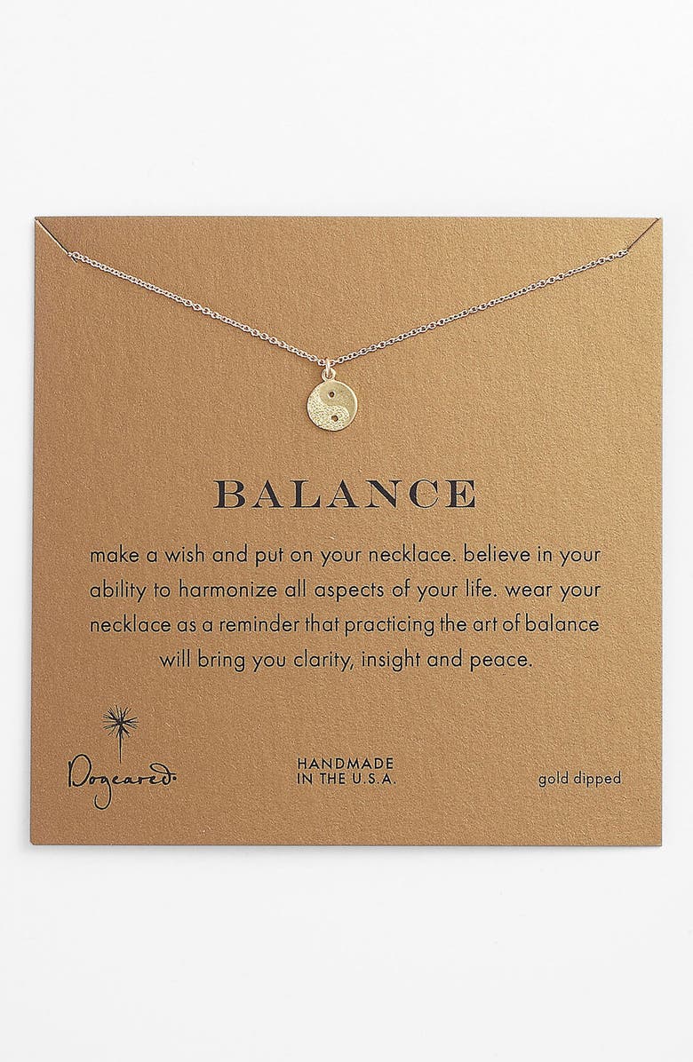 Dogeared 'Reminder - Balance' Pendant Necklace | Nordstrom