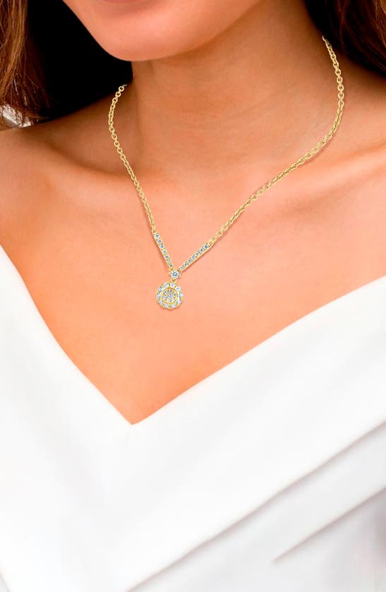 Shop Zac Posen Truly  Diamond Pendant Necklace In Yellow
