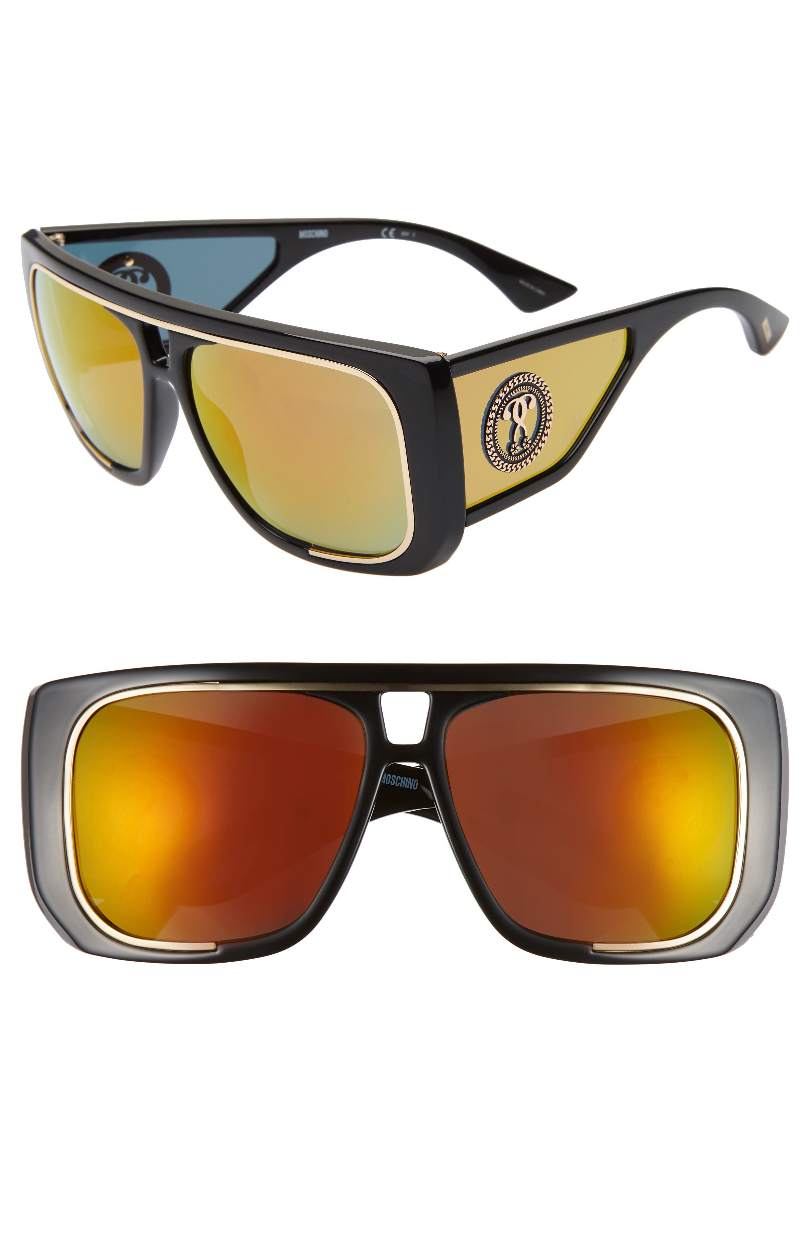 moschino flat top sunglasses