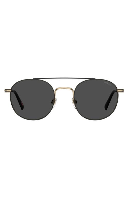 levi's 54mm Round Sunglasses in Gold /Grey