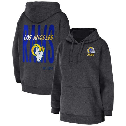 LA Rams Oversized Zip Up Hoodie - Heather Grey