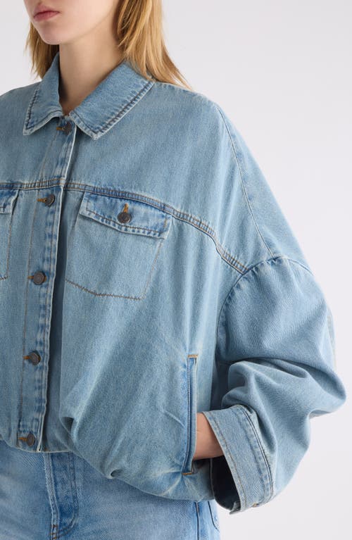 Shop Dries Van Noten Vesto Bubble Hem Denim Jacket