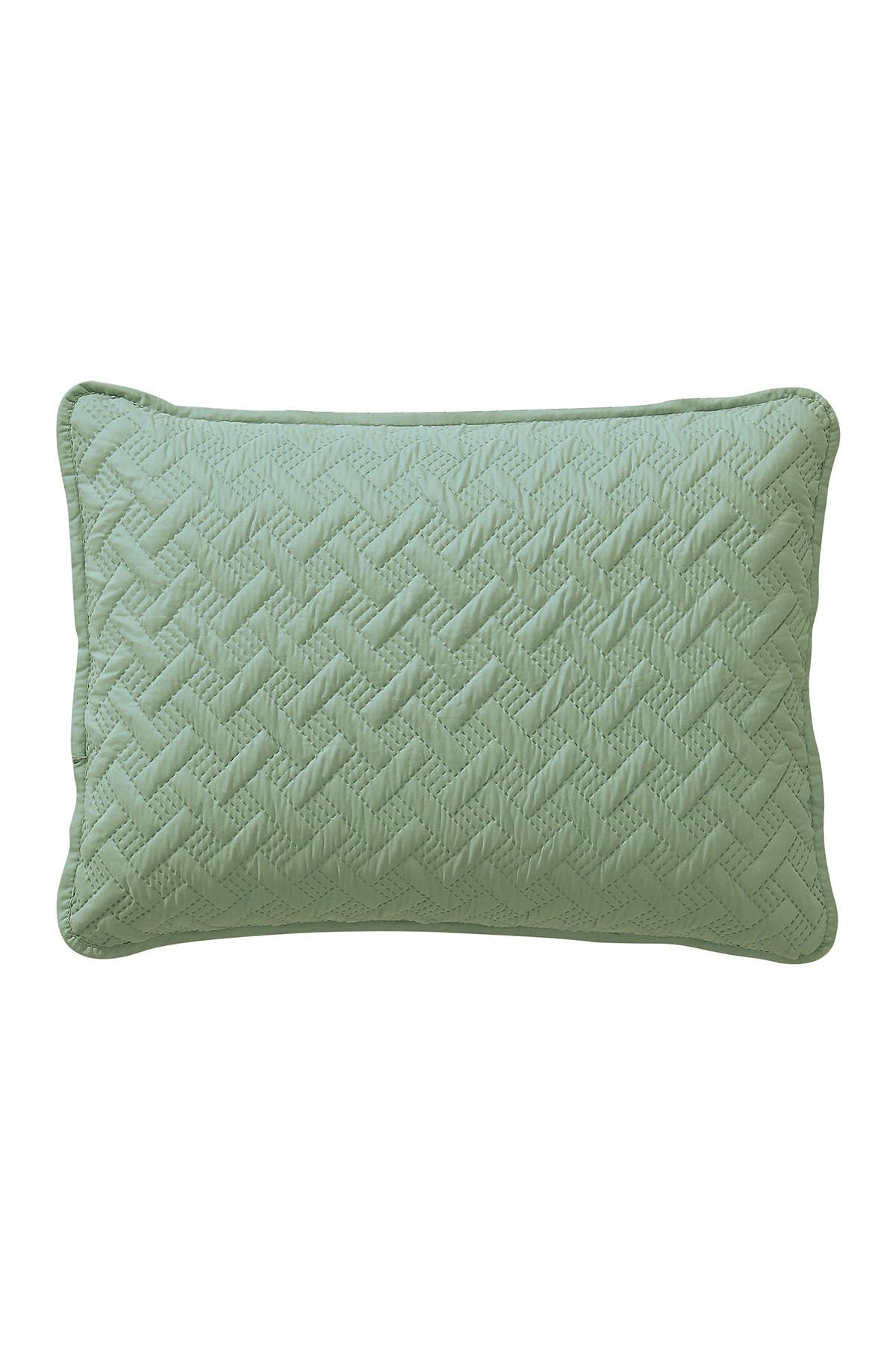 Vcny Home Nina Embossed Basketweave Quilt Set In Green