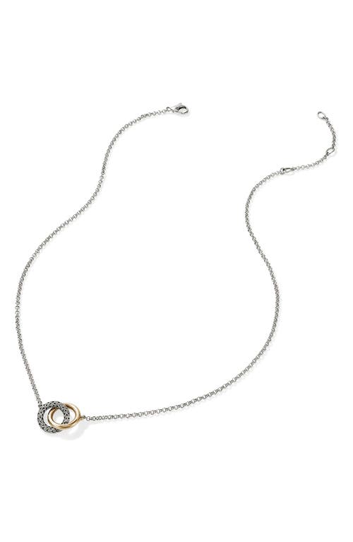 John Hardy 14kt Gold Jh Essential Linked Necklace In Silver
