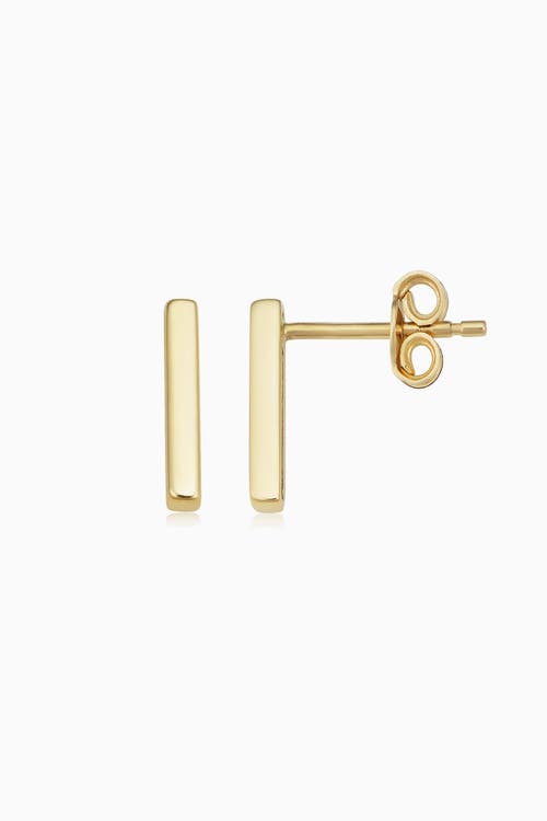 Oradina Women's 14k Yellow Gold Pisa Bar Studs In Yellow Gold