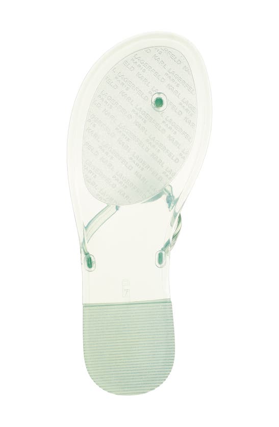 Karl Lagerfeld Wylda Clear Sandal In Mint Julep