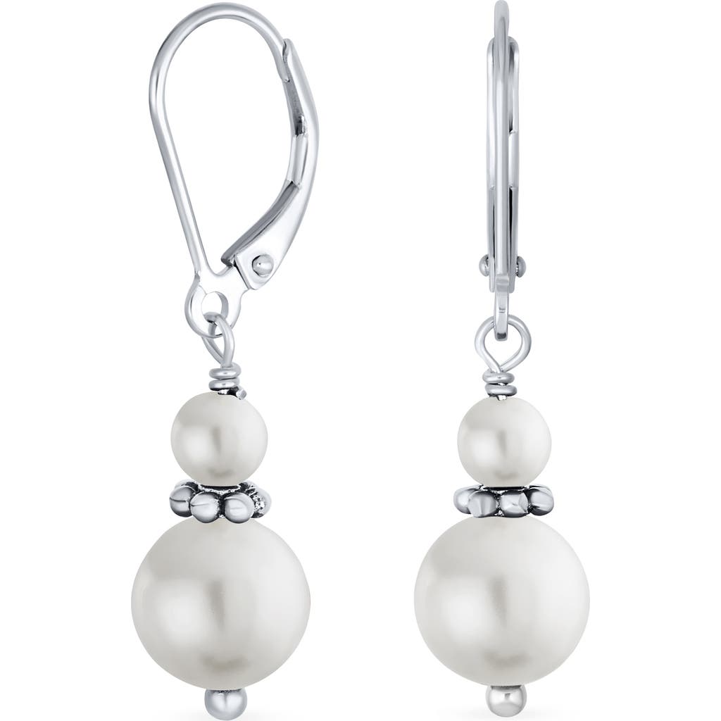 Bling Jewelry Resin Drop Earrings In Grey