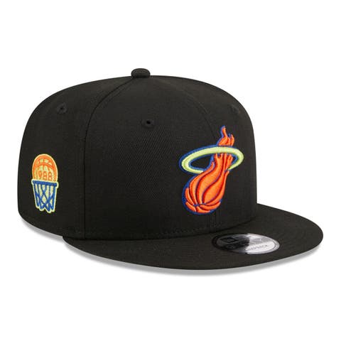 Hardwood Classics Miami Heat Snapback Hat Cap Neon Vice Black Pink