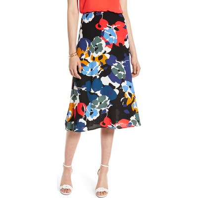 Petite Halogen Midi Skirt, Black