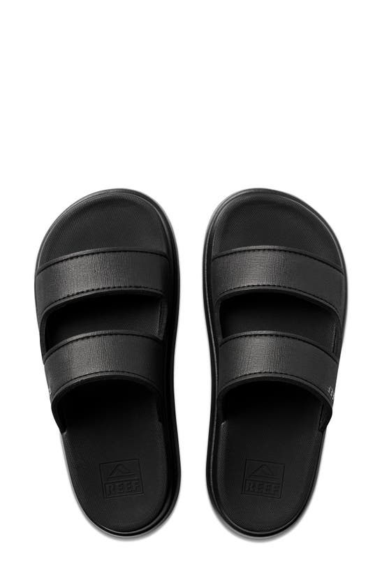 Shop Reef Bondi Platform Slide Sandal In Black/ Black