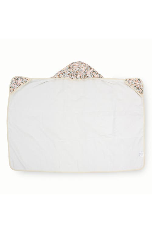 Little Unicorn Cotton Muslin & Terry Hooded Towel In Pressed Petals