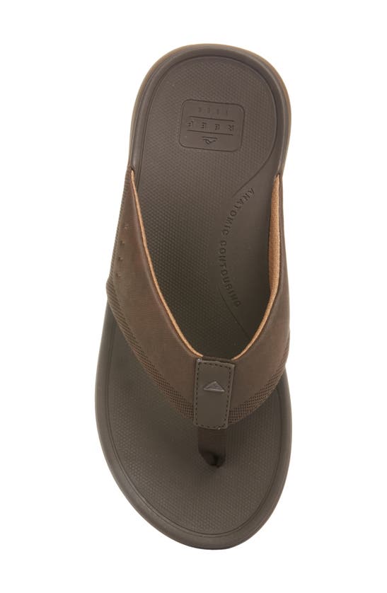 Shop Reef Cushion Norte Flip Flop In Dark Brown