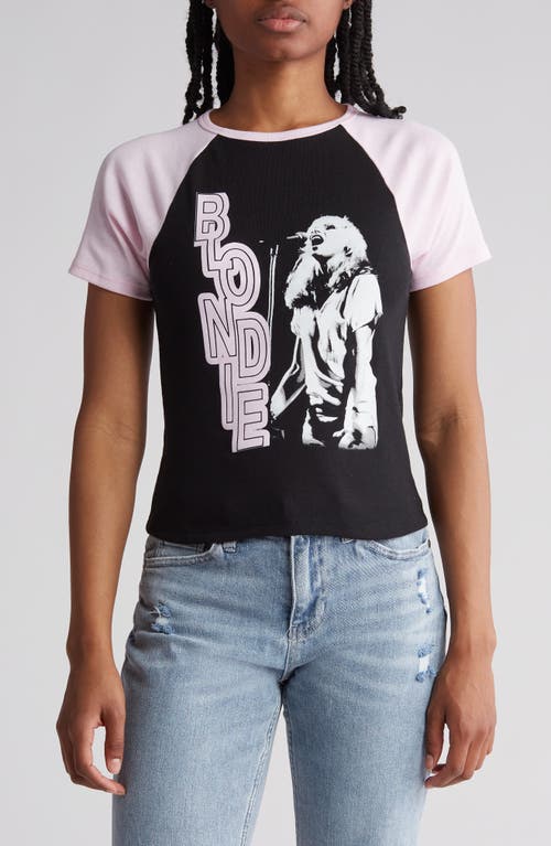 Shop Philcos Blondie Singing Graphic T-shirt In Black/pink