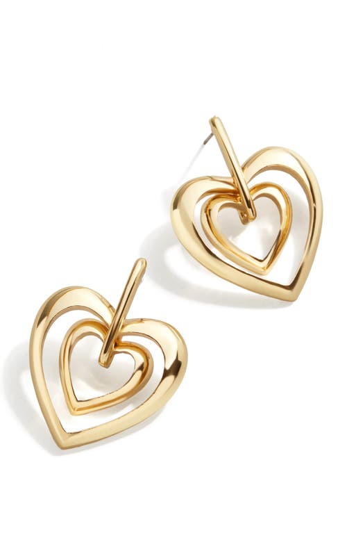 BaubleBar Nested Heart Drop Earrings in Gold at Nordstrom