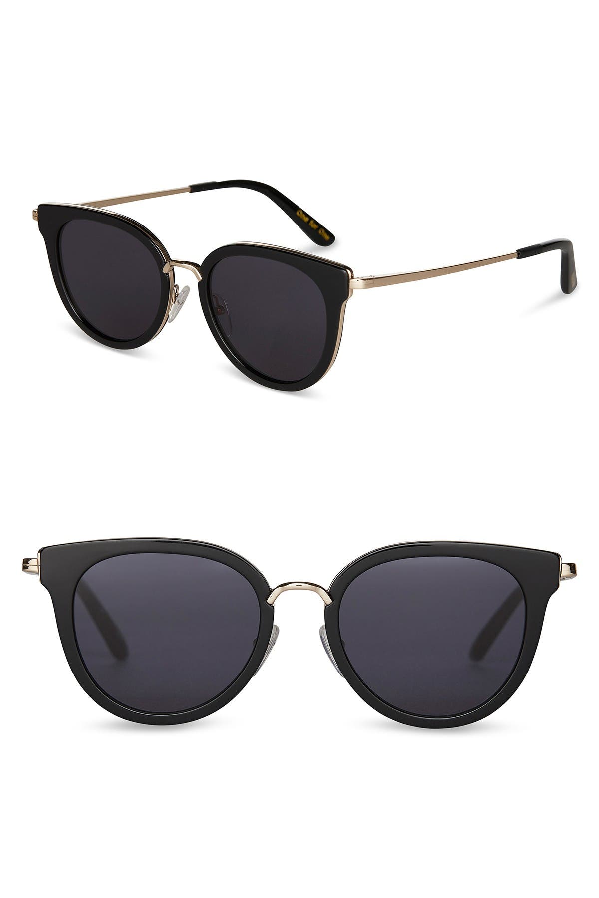 Toms Rey 49mm Round Sunglasses In Black
