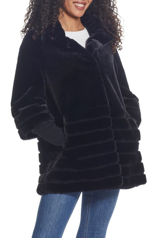 Water Resistant Faux Fur Jacket in Black