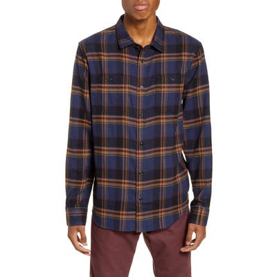 Vans Banfield Iii Plaid Button-Up Flannel Shirt, Blue