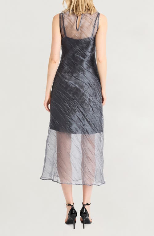 Shop Luxely 2-piece Stream Organza Slipdress In Grey