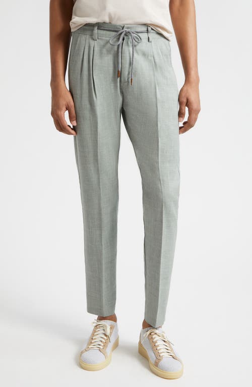 Eleventy Wool Blend Drawstring Suit Pants Military Green at Nordstrom, Us