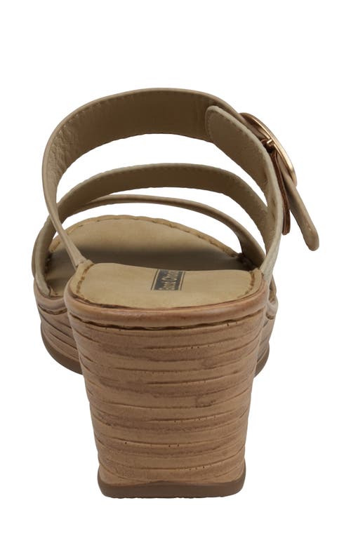 Good Choice New York Odalis Platform Wedge Slide Sandal In Natural