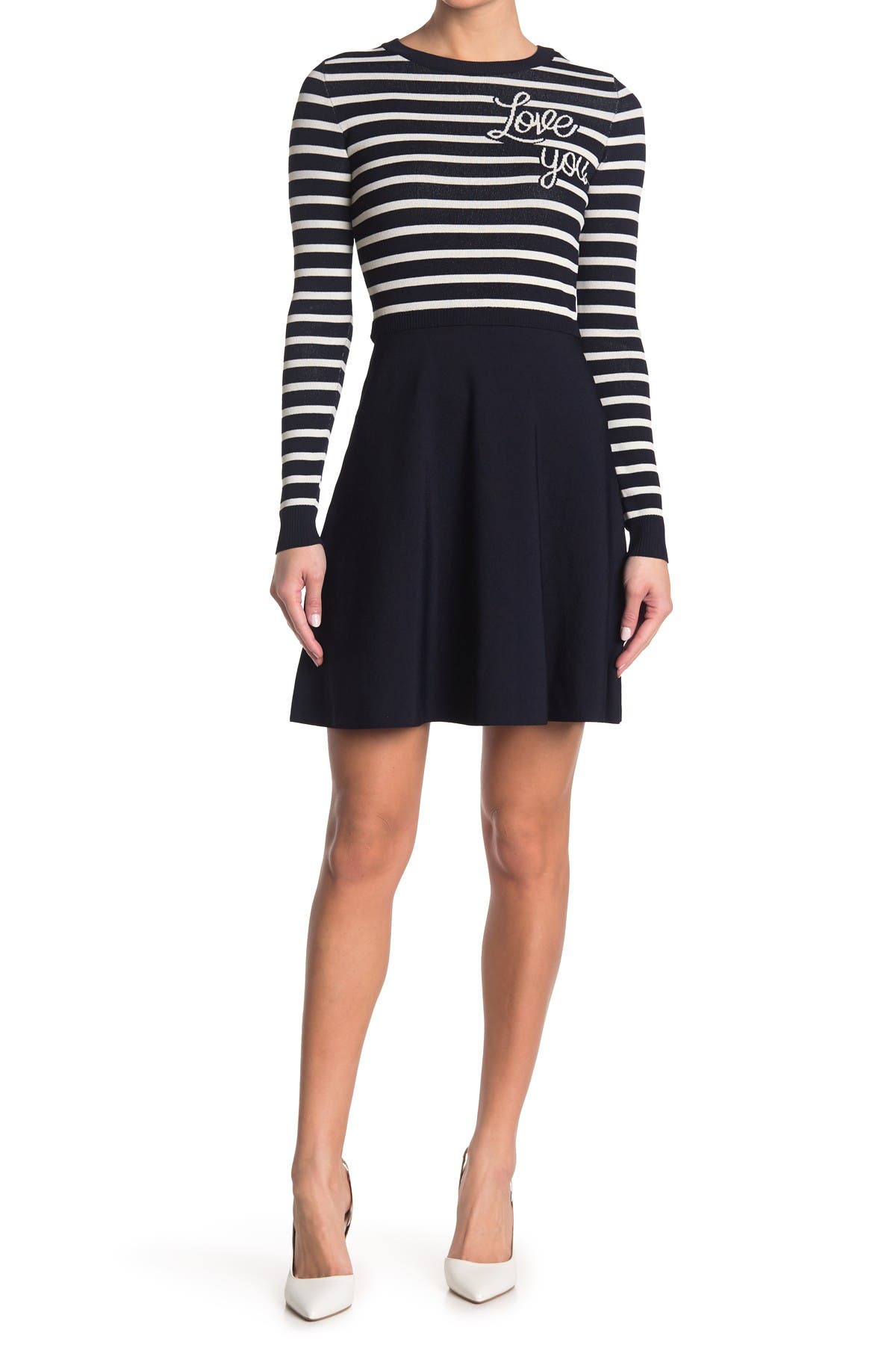 RED VALENTINO 'LOVE YOU' KNIT DRESS,8053341430786