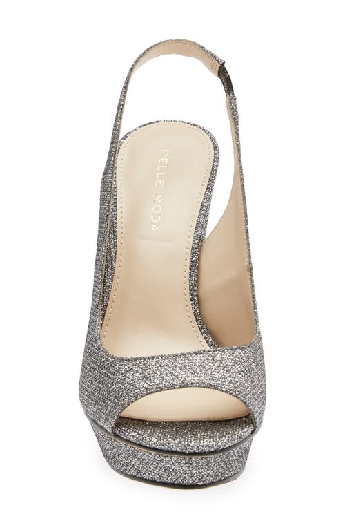 Pelle Moda Palma Slingback Sandal In Pewter