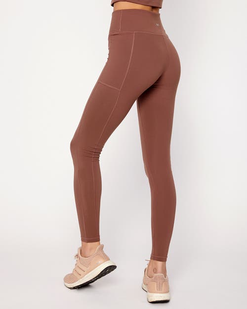 Shop Rebody Active Explore Pocket Cloudlux Legging 26" In Walnut