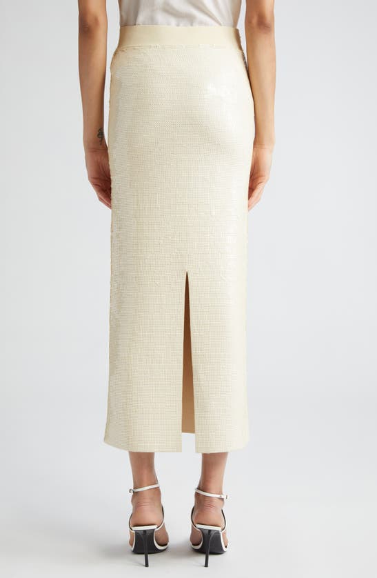 Shop A.l.c Joan Sequin Pencil Skirt In Cream