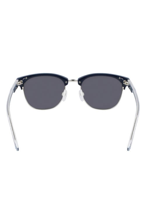 Shop Converse Disrupt 52mm Round Sunglasses In Obsidian/silver/silver